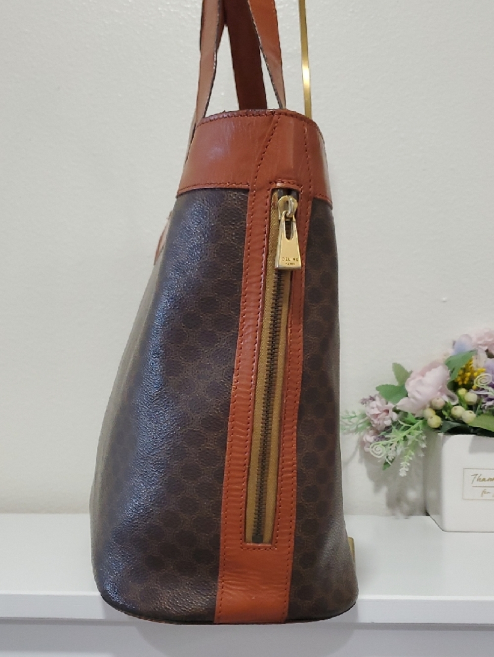 🇮🇹Vintage Celine Brown Macadam Triomphe Large Tote Bag🤎 - Picture 5 of 16